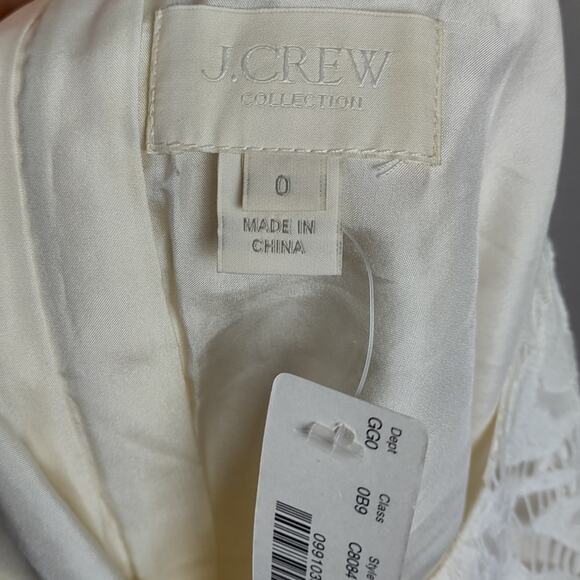 J Crew Collection Floral Lace Midi Skirt and Cropped Top Ivory Set Size 0 - Picture 5 of 16